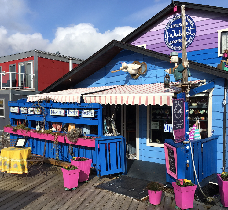 4 Winds Nest Artisans Boutique is our store located on the docks of the Fisherman